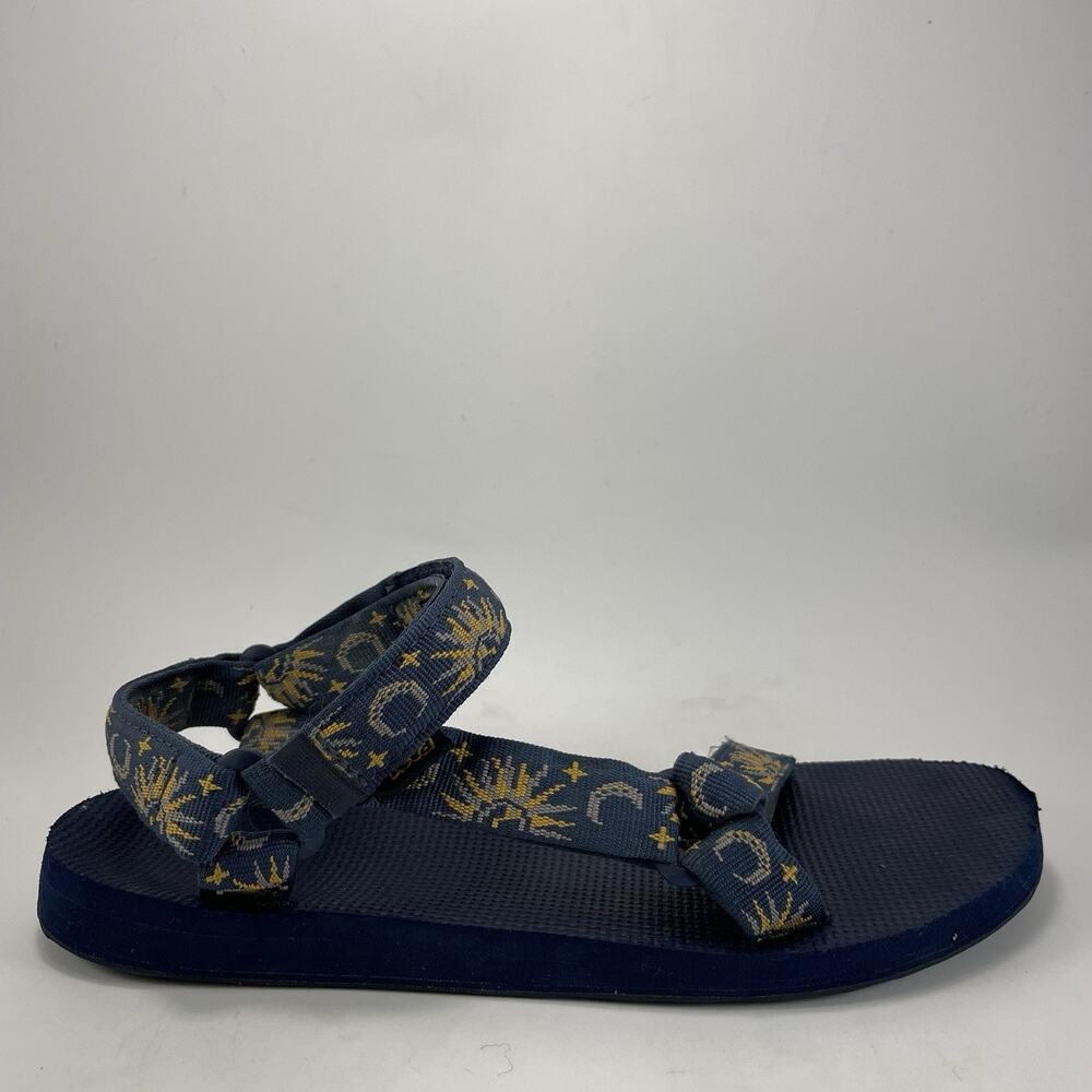 Teva Original Universal Sandals Womens 10 Celestial Sun Moon Blue Flat 1003987